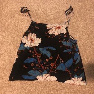 Floral Tied Crop